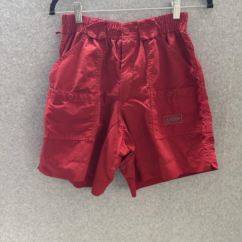 AFTCO Men's Fishing Shorts Size 30 Red 8" Inseam